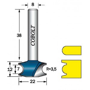 Muotojyrsin R3,5mm, Cobolt