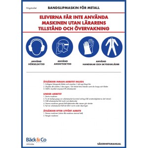 Säkerhets- och användarmanual för lågstadiets metallmaskiner (SE)